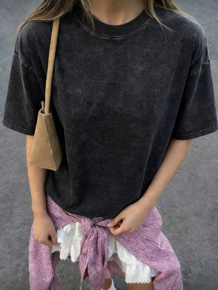 Acid wash T-shirt