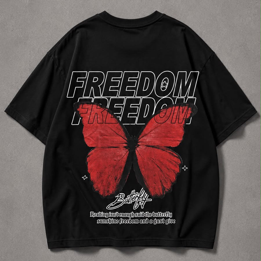 T-SHIRT FREEDOM BUTTEFLY