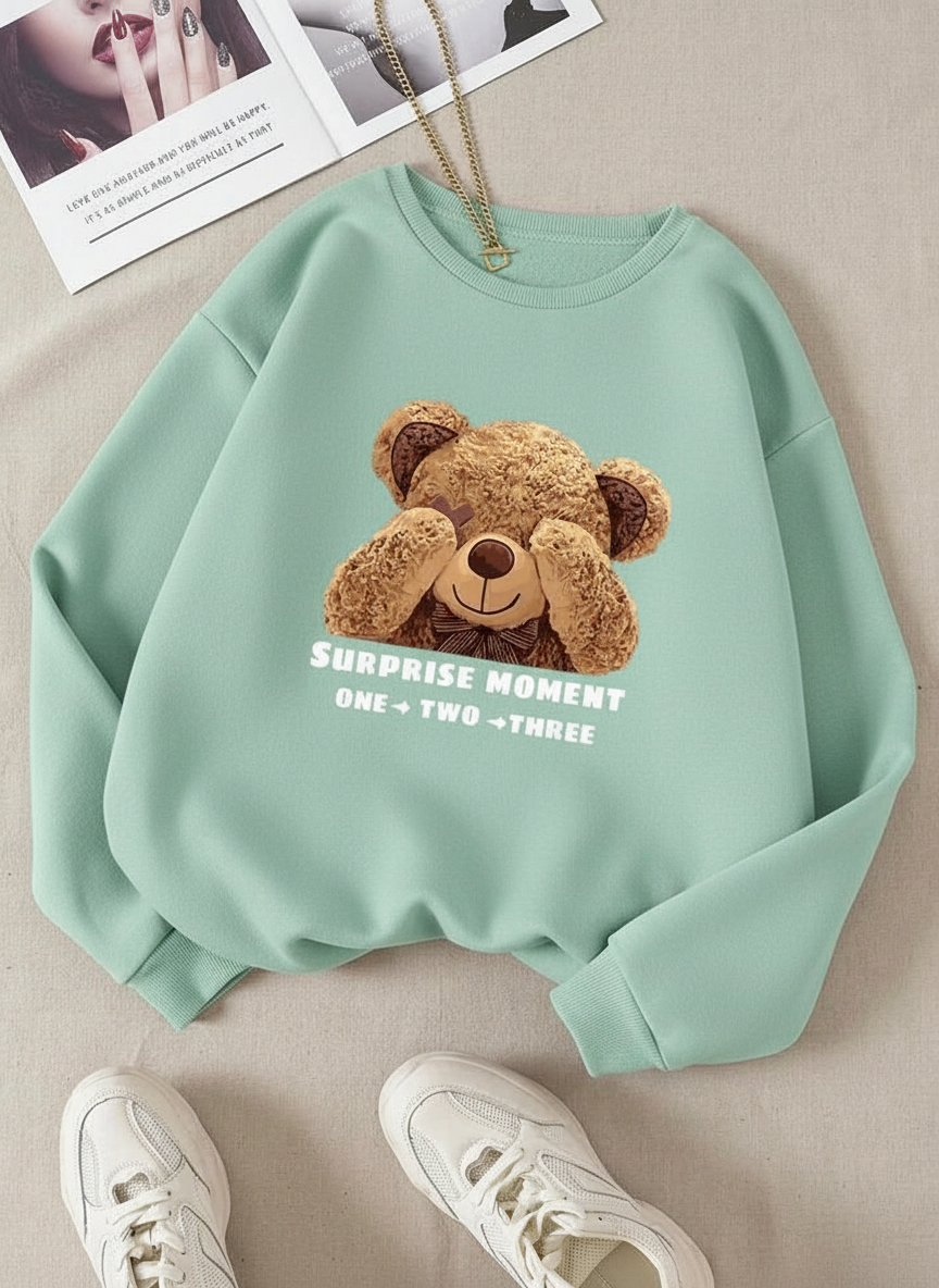 Sweatshirt surprise moment