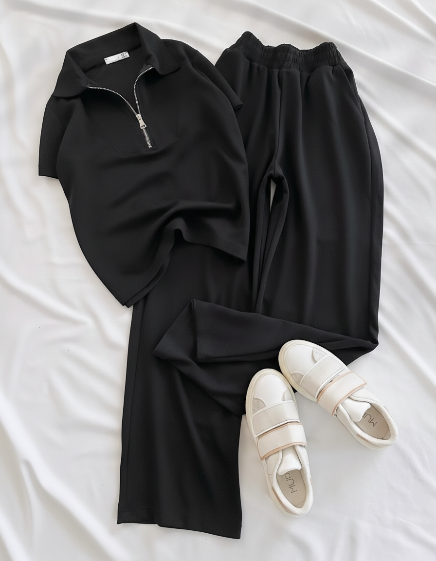 Ensemble tshirt zip avec pantalon
