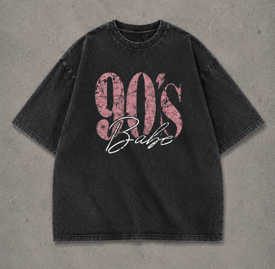T-shirt acid wash 90’s babe
