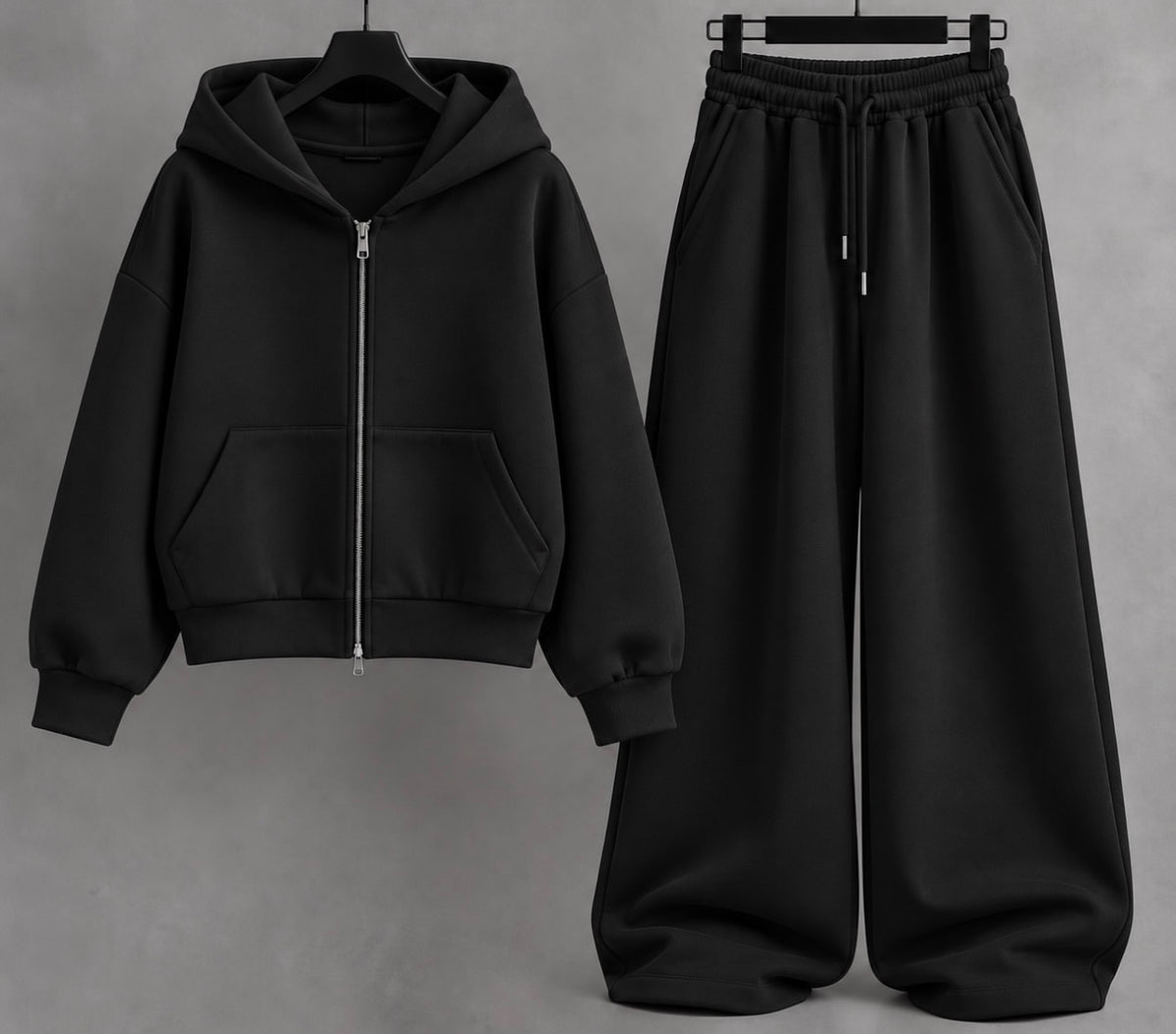 Ensemble cropped zip pantalon éléphant