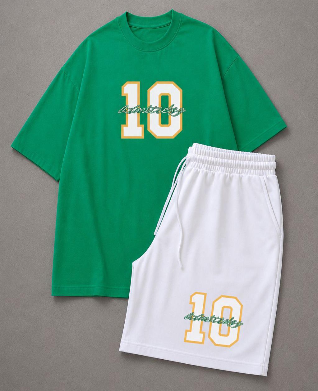 Ensemble 10 VERT SHORT BLANC