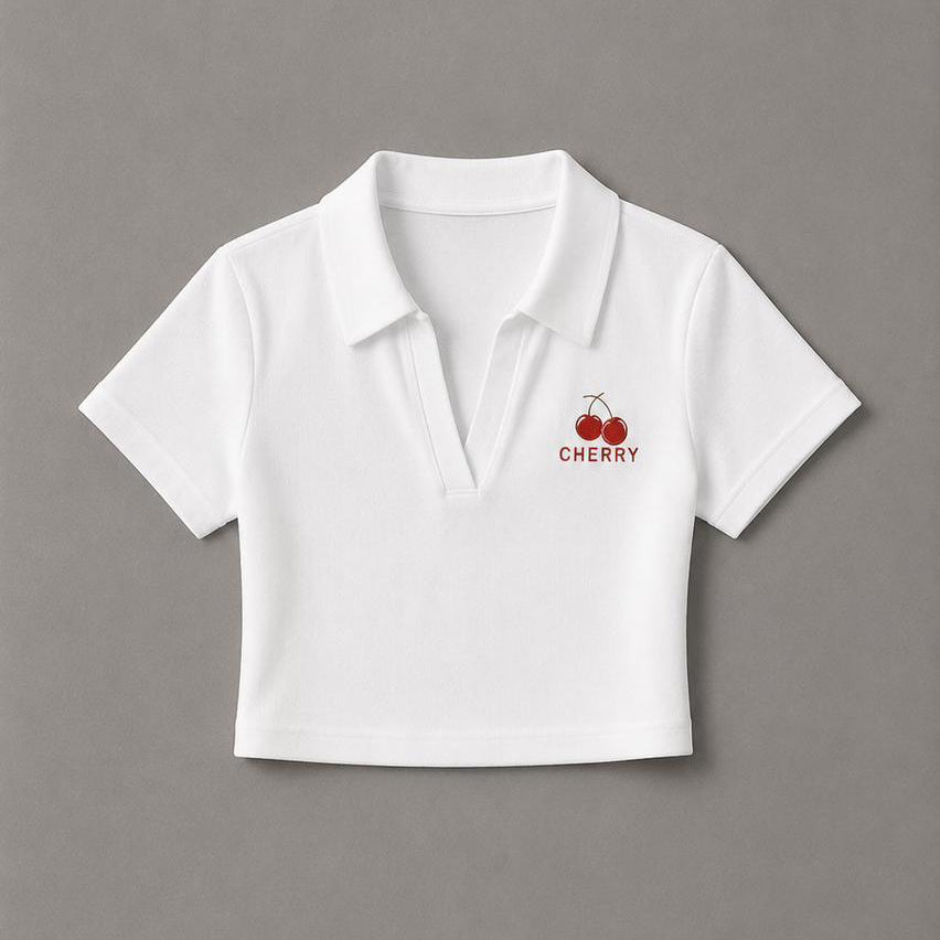 POLO COL V CHERRY