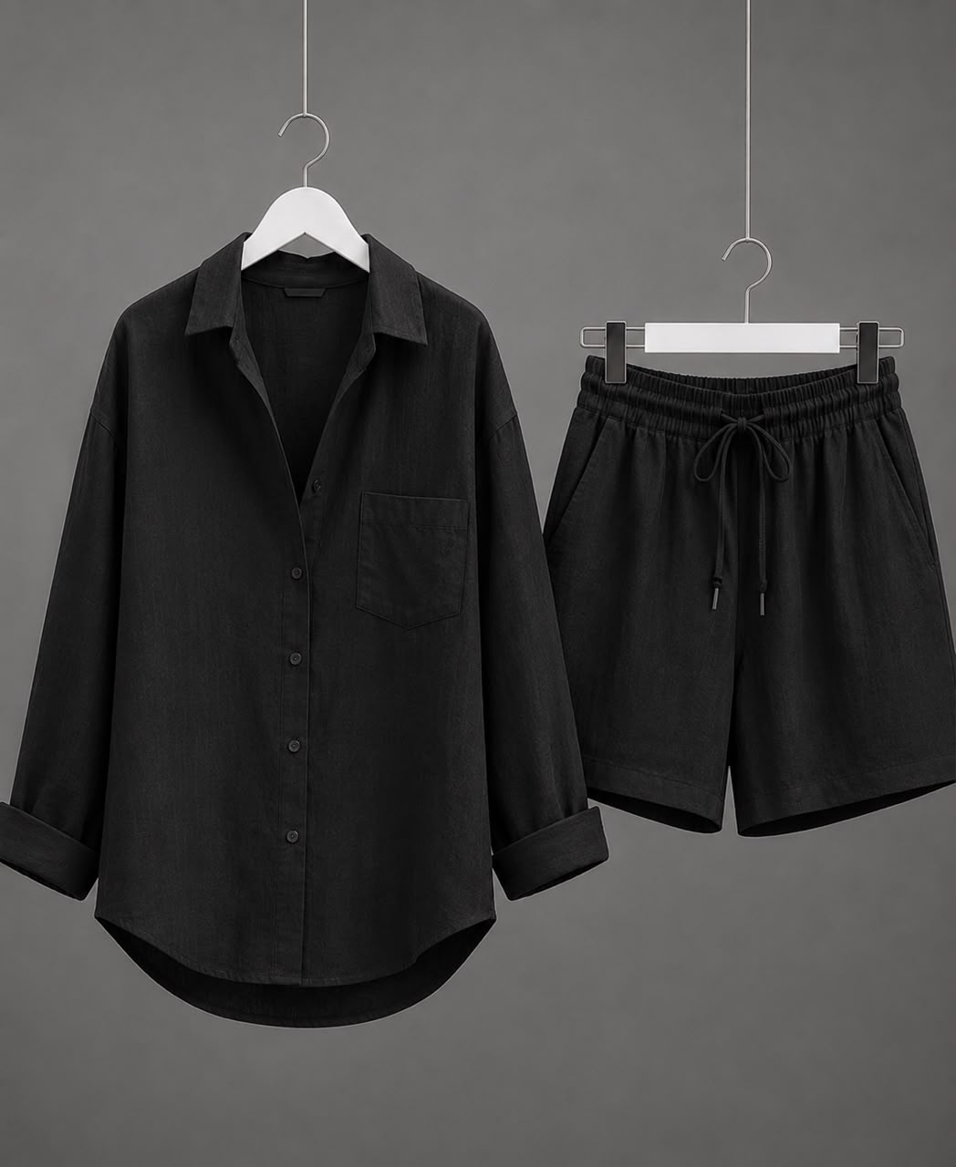 ENSEMBLE LE LIN CHEMISE ET SHORT
