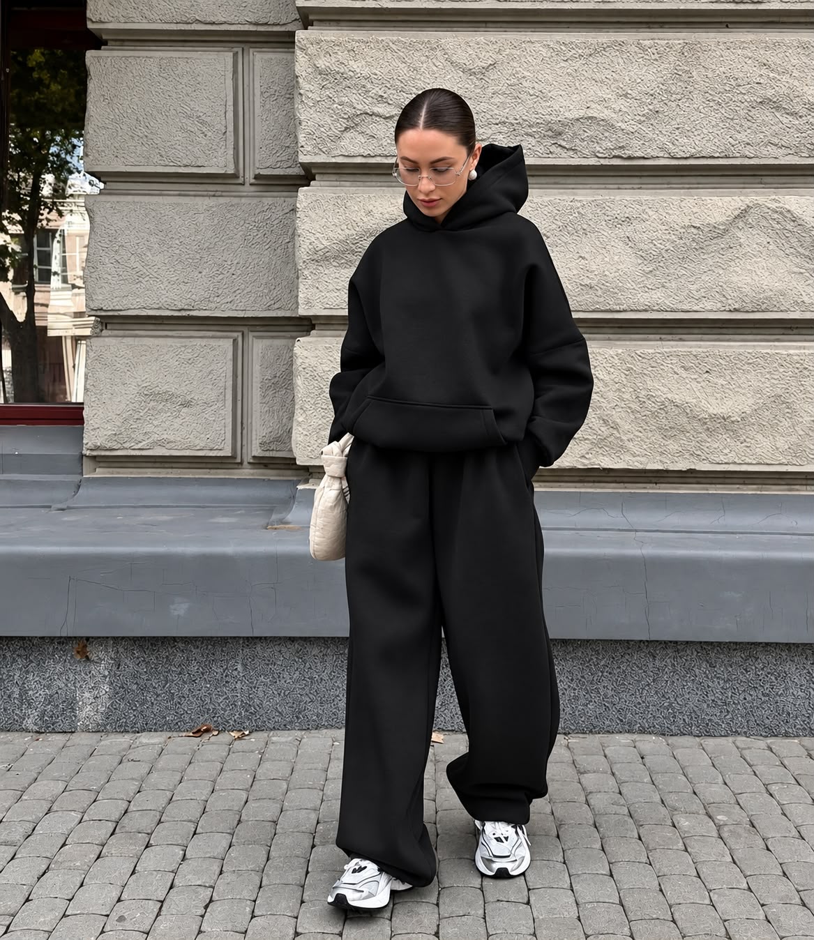 Ensemble capuch sans courdon pantalon éléphant