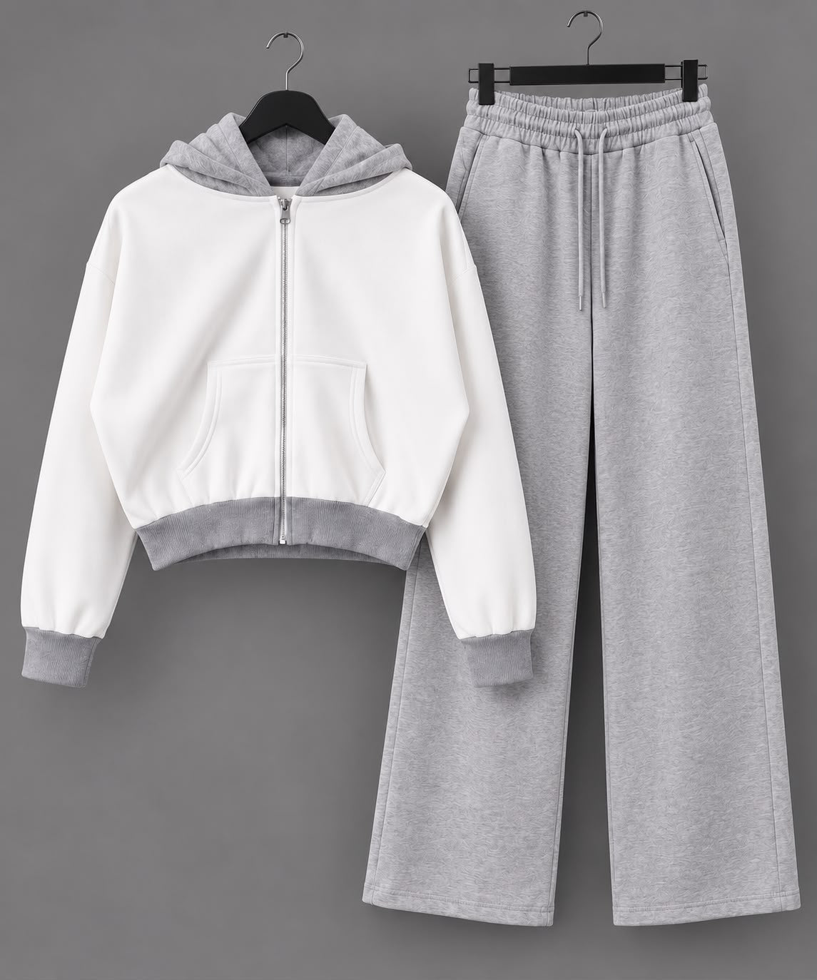 Ensemble blanc gris zip v3