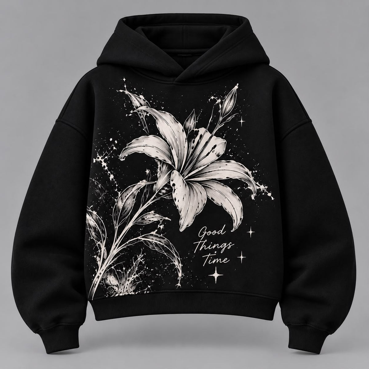Hoodie cropped good things time
