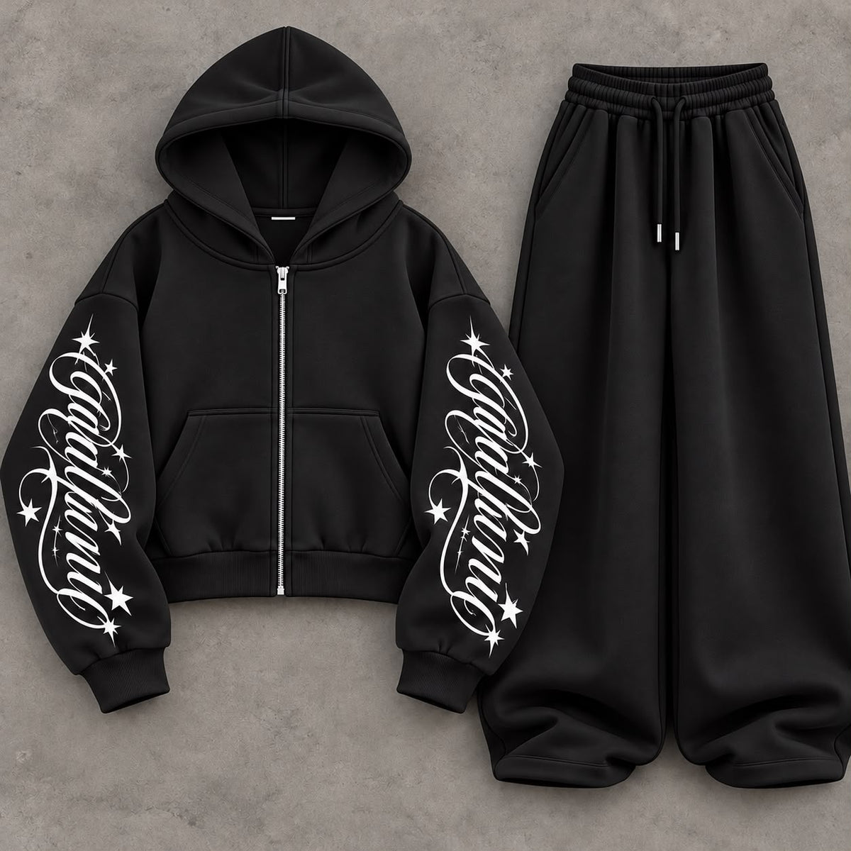 Ensemble wildheart zip cropped