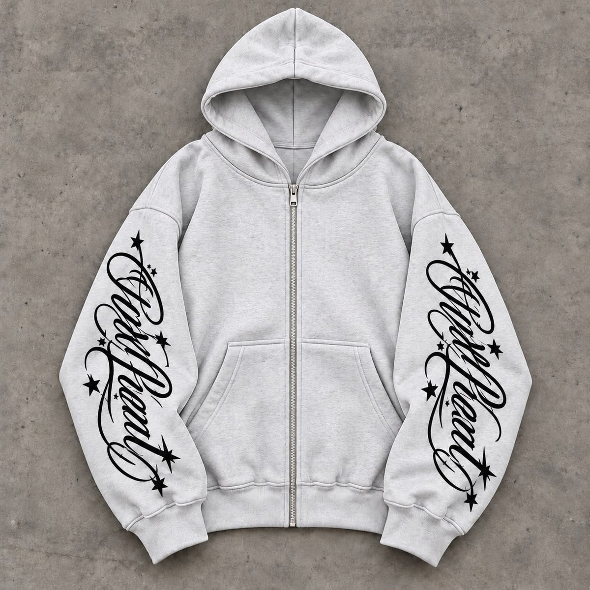 Hoodie wordheart zip