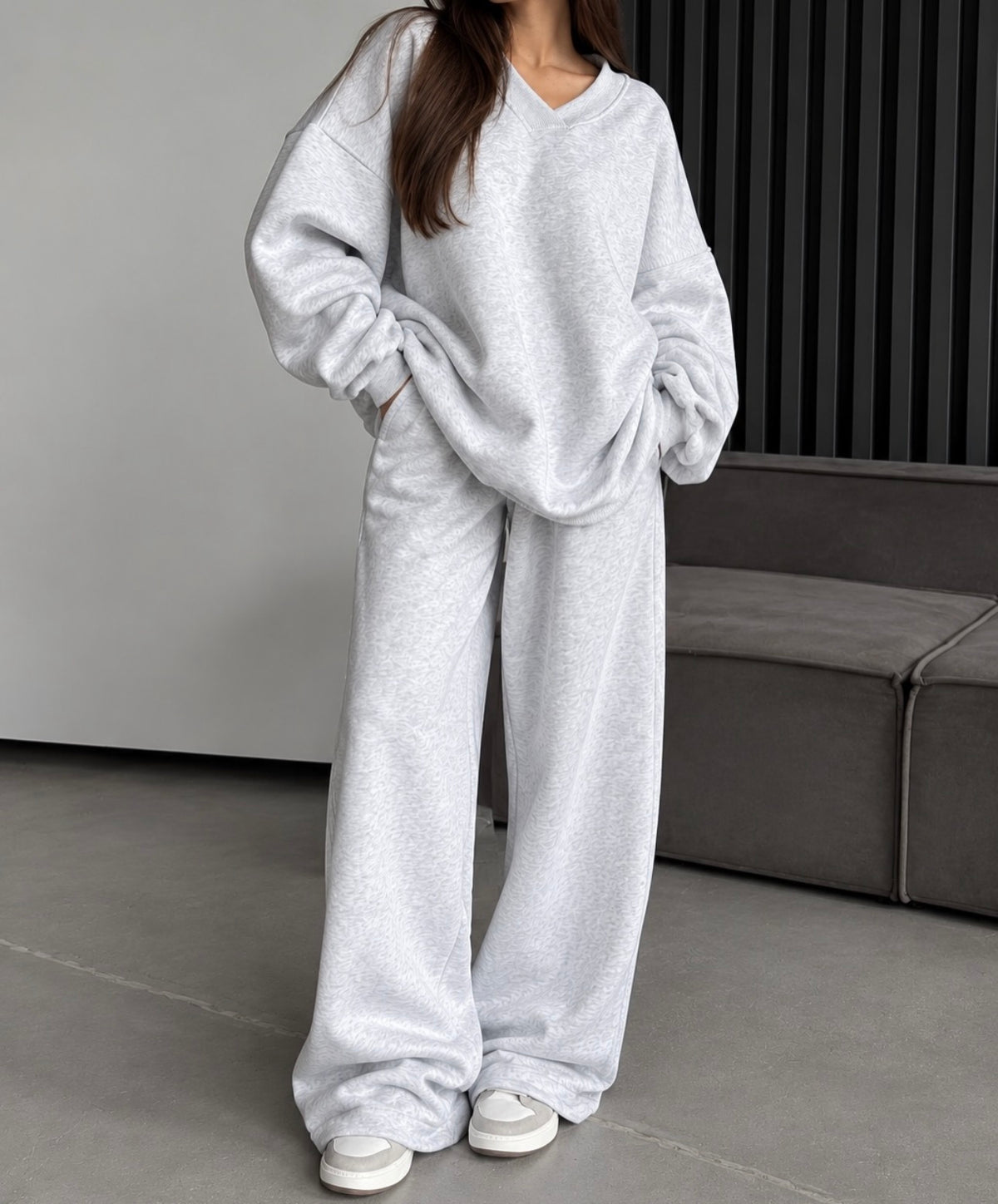 Ensemble sweat col V rima