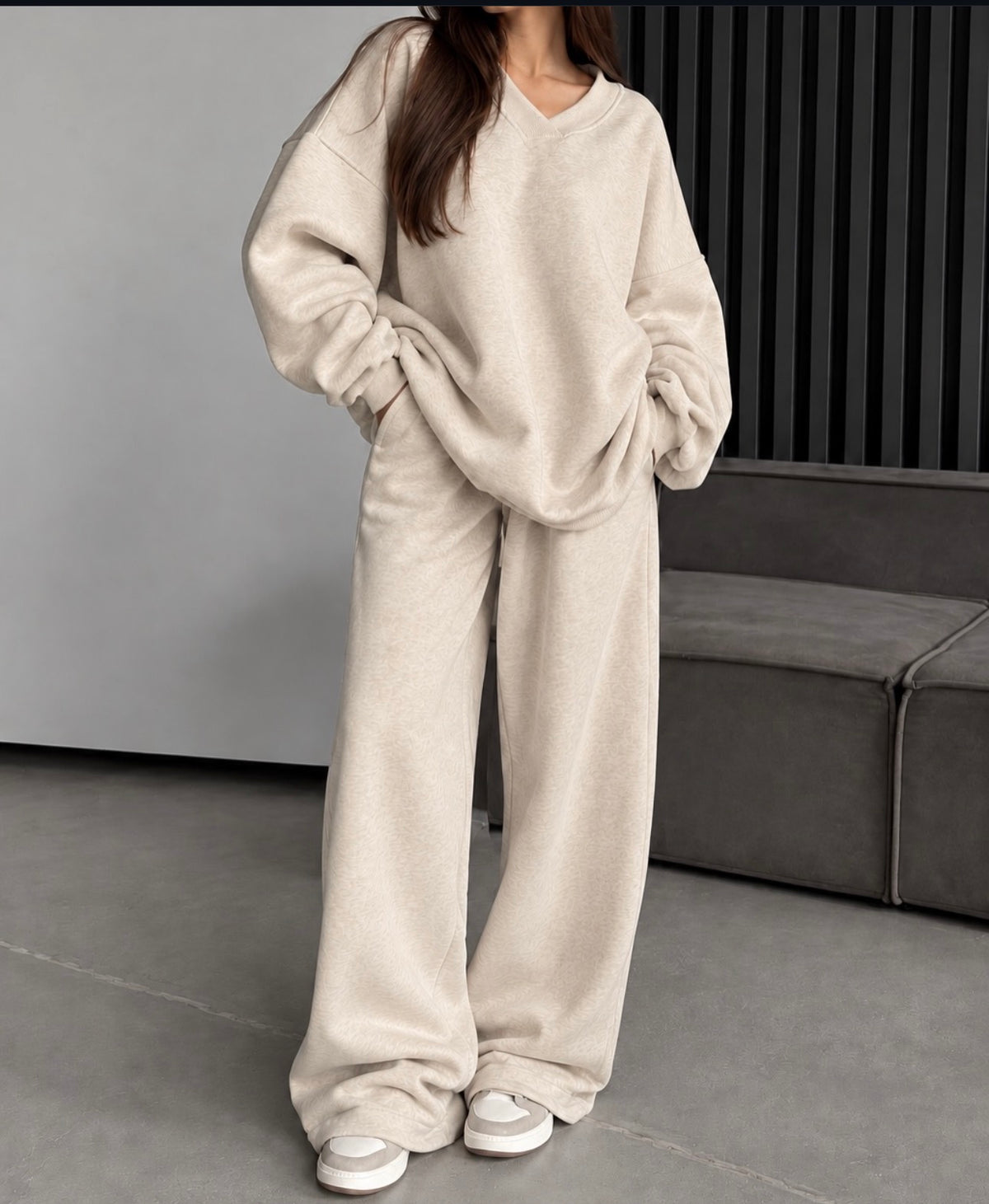 Ensemble sweat col V rima
